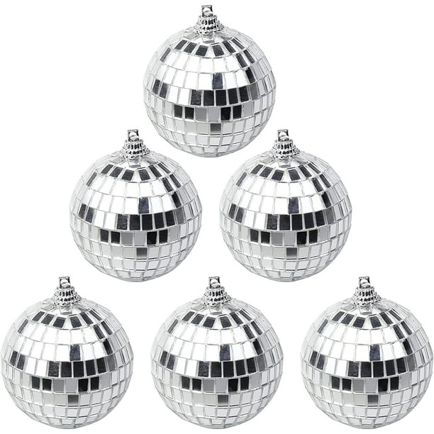 7” Hanging Mirror Ball Classic Silver Disco Ball Mirror Tiles