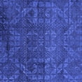 thumbnail image 1 of Ahgly Company Indoor Square Abstract Blue Modern Area Rugs, 4' Square, 1 of 4