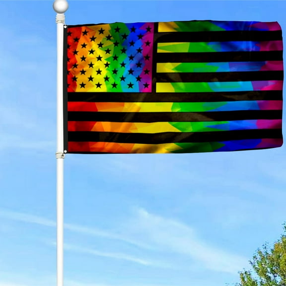 Bayyon LGBT Pride American Grommet Flag Banner with Grommets 3x5Feet Man cave Decor