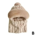 thumbnail image 3 of One Piece Thermal Knitted Hats Neck Warm Cycling Windproof Plush Fluffy Beani, 3 of 7