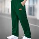 thumbnail image 1 of Pantalones largos para hombre, lisos, a la moda, informales, con bolsillos, cintura elástica, pantalones deportivos largos de poliéster para hombre., 1 of 9