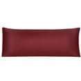 thumbnail image 2 of PiccoCasa Silky-Soft Satin Pillow Cases with Zipper Long Pillowcase Pillow  Covers Queen Burgundy, 2 of 8