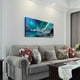 thumbnail image 4 of 1pc, Farmhouse Wall Decor For Living Room Canvas Wall Art For Bedroom Blue Aurora Scenery Paintings Modern Bathroom Canvas Art Print Office Pictures For Home Kitchen Wall Decorations Artwork No Frame, 4 of 4