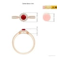 thumbnail image 5 of ANGARA Natural Vintage Inspired Ruby Milgrain Ring with Diamond Halo in 14K Rose Gold for Women (Size-4mm) | July Birthstone, Birthday, Anniversary, Jewelry Gift for Women | Natural Ruby Ring, 5 of 10