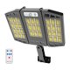 thumbnail image 2 of Farolas solares LED para exteriores lámpara de pared impermeable con Control Wdftyju remoto Sensor de movimiento de 3 cabezales iluminación gran angular de 264384 grados 270, 2 of 8