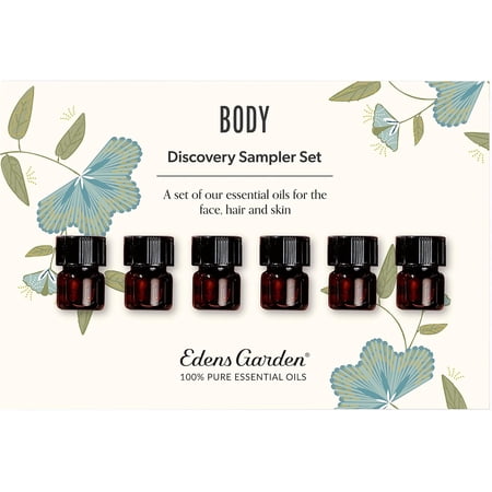 Edens Garden Essential Oils Body Discovery 6 Set – 100% Pure Therapeutic Grade Undiluted Natural Aromatherapy Scents for Diffusers Massage & Yoga – Wellness Gift for Men & Women .92 ml/ 6 Pack