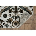 thumbnail image 5 of Linon Home Decor Elegance Area Rug Collection, White and Turquoise, 5' x 7'3", 5 of 6