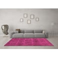 thumbnail image 3 of Ahgly Company Indoor Square Abstract Pink Modern Area Rugs, 4' Square, 3 of 4