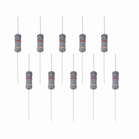 10pcs Resistor 5W 5% Tolerance Carbon Film Resistors Axial Lead Gray -1.1K -5W