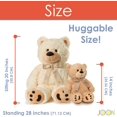thumbnail image 6 of Joon Big Teddy Bear - Fluffy Faux Fur, Ribbon & Bow Signature Footprints- Huggable & Lovable Joy - Ideal Gift for Baby Showers, Loved Ones – Perfect Big Cuddly Plush Toy Companion, 28 Inches, Cream, 6 of 7