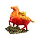 thumbnail image 3 of Figura de caballo, estatua de animal, resina, arte decorativo, artesanía, centro de mesa, Feng Shui Naranja, 3 of 8