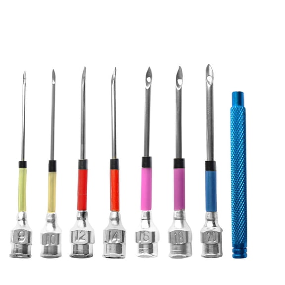 SNNROO Punch Needles, Punch Needles Set, Steel Embroidery Stitching Punch Set Knitting Art with Handle DIY woolen embroidery