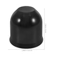 thumbnail image 2 of OULII travel trailer cover Trailer Ball Cover Black Plastic Dustproof All Weather Protection 1Pcs, 2 of 8