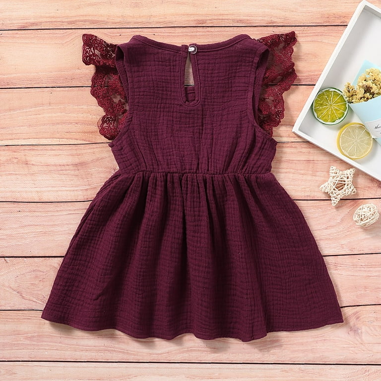 Wine red baby outlet dress