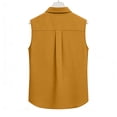 thumbnail image 7 of UQJfacai Womens Sleeveless Button Down Shirts Cotton Linen Plus Size Blouses Summer Casual Collared Loose Beach Tank Tops S-5XL, 7 of 7