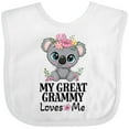 thumbnail image 3 of Inktastic My Great Grammy Loves Me Koala Girls Baby Bib, 3 of 4
