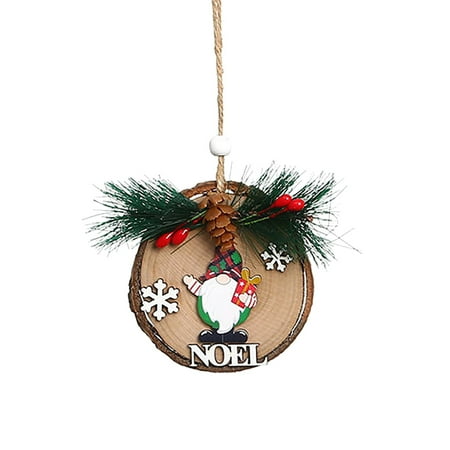 

Stained Glass Hanger Old Man Wooden Christmas Tree Small Pendant Christmas Decoration Supplies Wooden Sign Pendant