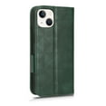 thumbnail image 5 of SaniMore Wallet Case for iPhone 15 6.1" 2023, Glitter PU Leather Case Triangle Pattern Card Slots Cash Pocket Kickstand Removeable Wrist Strip All-around Protective Magnetic Cover, Green, 5 of 9
