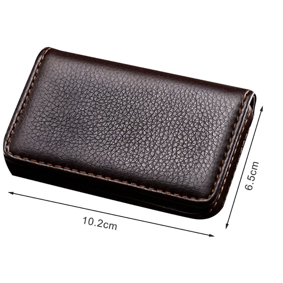 GASTROPOD Leather Business Card Holder with Closure Slim Compact Size Portable Business Card Carrier Name Card Organizer