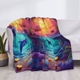 thumbnail image 4 of Throw Blanket for Couch, Hawaiian Island Dolphin Super Soft Fuzzy Comfy Warm Throw Blanket, Cuteness Lightweight Cozy Plush Flannel Blanket & Throws for Sofa and Bed All Season, 4 of 5