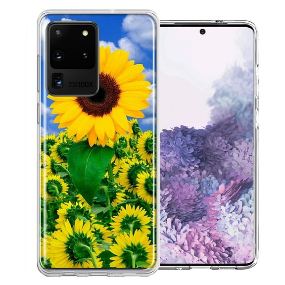 MUNDAZE For Samsung Galaxy S20 Ultra Sunflowers Design Double Layer Phone Case Cover