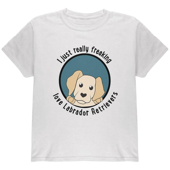I Just Love Labrador Retrievers Dog Youth T Shirt White YMD