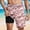 Pink, variant on Mens Swim Trunks with Compression Liner Quick-Dry 9" Stretch Beach Shorts