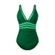 thumbnail image 4 of Conjunto de bikini liso sin mangas para mujer, traje de baño push-up acolchado, ropa de playa, traje de baño de poliéster, 4 of 4