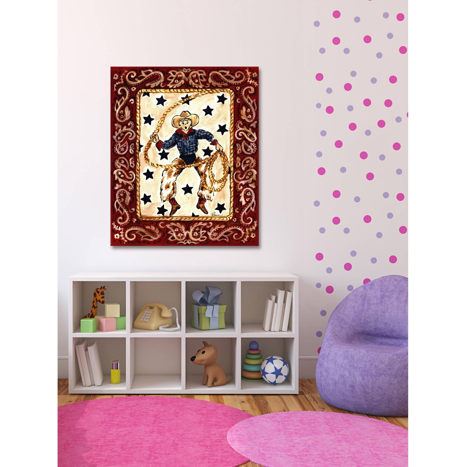 Marmont Hill "Cowboy" by Reesa Qualia Painting Print on Wrapped Canvas