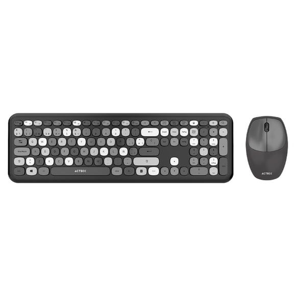 Kit Teclado y Mouse ACTECK CREATOR CHIC COLORS MK475 Inalambrico USB 2.4Ghz Delgado Gris AC-935166 gris Acteck NA