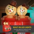 thumbnail image 3 of Outsunny 6FT Christmas Inflatable Couple Gingerbread Man in Hot Cocoa Mug, Blow Up Christmas Decoration with LED Lights for Indoor, Outdoor, Yard, 3 of 9