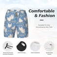 thumbnail image 5 of Lsque Mens Swim Trunks Funny Chicken Pattern - Bathing Suit Compression Liner - Beach Swim Shorts Swimwear - (S-3XL) - Stretch Quick Dry -Medium, 5 of 9
