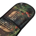 thumbnail image 2 of 35" x7" Double Oven Mitt Heat Resistant Oven Gloves Withstands Up to 200°C for Kitchen Baking & BBQ A Forest with Mushrooms, 2 of 6