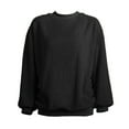 thumbnail image 5 of XIAOCHA Womens Sweatshirts Simple Solid Color Crewneck Pullover Tops Drop Shoulder Long Sleeve Loose Fit Warm Sweatshirt Fall Winter Layering, 5 of 5
