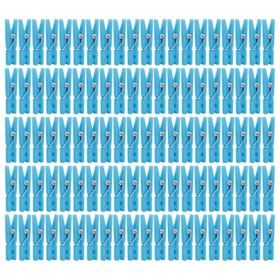 XIXISTARYY Kitchen Gadgets Sealing Equipment 100Pcs Clothespins For Baby Shower, Girls Games, Plastic Clothespins, 1.18 Inch Clips, Good For Party Decoration, Diy Crafts Blue