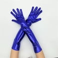 thumbnail image 2 of Stretchy PU Coated Gloves for Cosplay, Shiny Leather Look Long Gloves for Role Play and Evening Wear, Glossy Faux Leather Gloves for Adults, Elegant Costume Accessories for Parties and Performances, 2 of 4