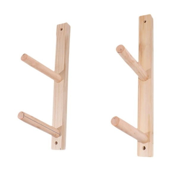 FashionCha 2 Pieces Wood Yoga Mat Storage Rack Gym Organizer Yoga Mat Holder for Skateboard 2 Tier