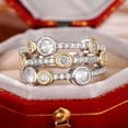 thumbnail image 3 of K-KED Fashion Round Cubic Zircon 925 Silver Filled Ring Women Wedding Delicate Jewelry Sz 6-10-6, 3 of 6