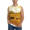 thumbnail image 6 of Daiia Western Cowboy Ranch Printed Men's Tank Tops,Casual Soft Sleeveless Gym Muscle Shirts Bodybuilding Tee-XX-Large, 6 of 8