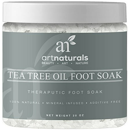 Tea tree oil foot soak (4oz) 100% natural therapeutic mineral infused epsom