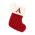 thumbnail image 2 of Beautynvta Christmas Stockings with Initials, 7'' Small Embroidered Letter Knit Red White Christmas Stocking, Personalized Letter Stockings for Christmas Xmas Tree Holiday Fireplace, A, 2 of 2