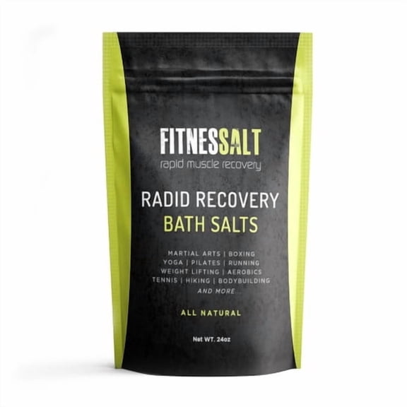 Midwest Sea Salt Company FITNESSALT Rapid Recovery Bath Salts - 24oz - Helps Ease Muscle Aches & Pains