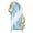 Blue, variant on Teal Blue Wisteria Arch Backdrop Cover 4FT, Sprinng Summer Pastoral Botanical Spandex Fitted Stretchy Arch Stand Covers, Round Top Chiara Backdrop Cover for Wedding Party Birthday Baby Shower