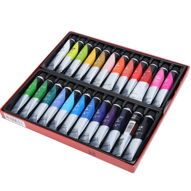 Tubo De Pintura Acrílica De 24 Colores, Resistente Al Agua, Pintura De Pared Pintada A Mano, Tubo De Pigmento, Suministros De Dibujo Artístico, 20ml