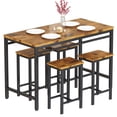 thumbnail image 2 of AWQM 5 Pcs Counter Height Bar Set with 4 Stools and Table, Black/Rustic Brown, 2 of 8