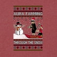 thumbnail image 3 of Wild Bobby Aura Farming Through The Snow Meme Unisex Sweater | Holiday Crewneck Sweatshirt, 3 of 5