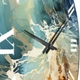 thumbnail image 3 of Designart "Beach Photo Oceanic flow VI" Nautical & Beach Oversized Wall Clock, 3 of 5