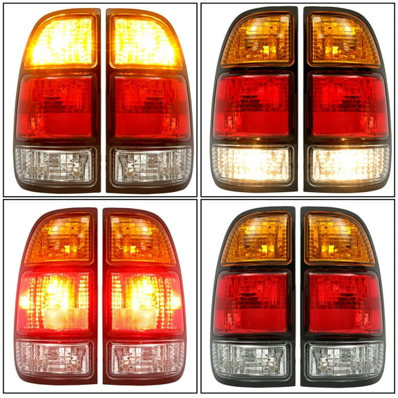 WaiRitoday Compatible With Toyota Tundra 2000-2006 Pickup Tail Lights Brake Lamp Set W/Bulbs Taillights