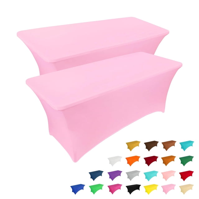 Mantel IVAPUPU, 2 unidades, rectangular, ajustado, 6 pies, color rosa
