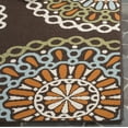 thumbnail image 4 of SAFAVIEH Veranda Axum Geometric Indoor/Outdoor Area Rug, Chocolate/Terracotta, 6'7" x 6'7" Square, 4 of 8